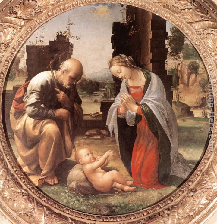 The Adoration of the Christ Child painting - Fra Bartolommeo The Adoration of the Christ Child art painting